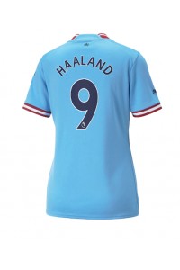 Manchester City Erling Haaland #9 Fotballdrakt Hjemme Klær Dame 2022-23 Korte ermer